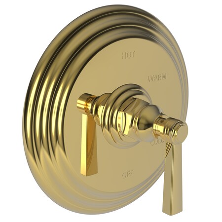 Newport Brass Shower Trim Plate W/ Handle. Less Showerhead, Arm And Flange, Gold 4-914BP-24